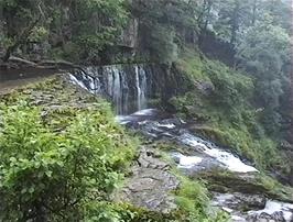 The Falls of the White Meadow (Lower) on the River Mellte near Ystradfellte youth hostel